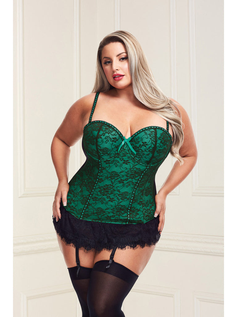 baci-bustier-and-gstring-green