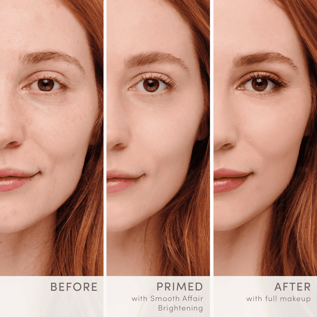 Jane Iredale Smooth Affair Brightening Face Primer before and after